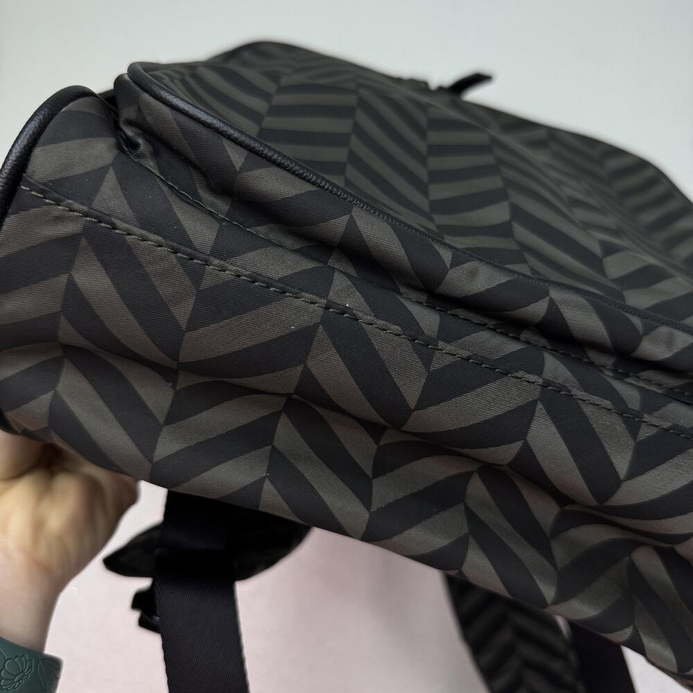 Uri Minkoff Stanton Backpack Laptop Bag Chevron Nylon Black Travel School NEW - Picture 11 of 16